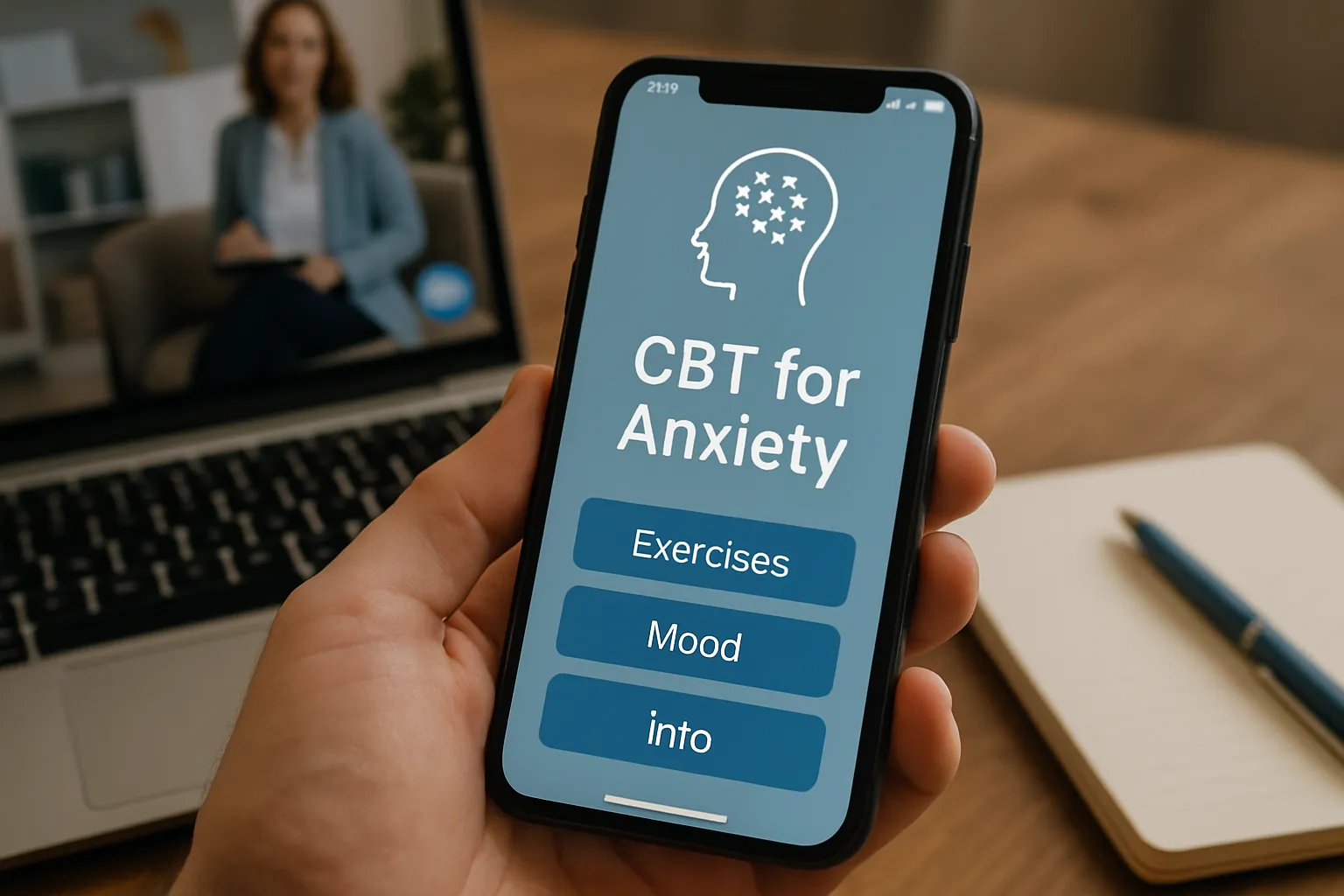 Apps de terapia cognitivo-conductual para ansiedad